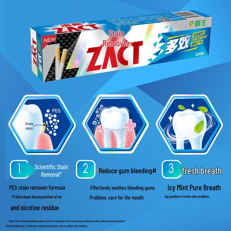 Lion ZACT Multi-Effect Stain Removal Toothpaste