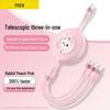 PISEN 3-in-1 Retractable Fast Charging Cable for Apple & Huawei