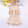 Children's Sweet Set Cute Vest Shorts Girls Sleeveless Casual Two-Piece Set