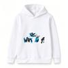 Kids Boys Girls Pullover Hoodie, Cool New Water Graffiti Letter Print Casual Long Sleeve Hooded Sweatshirt for Daily Wear