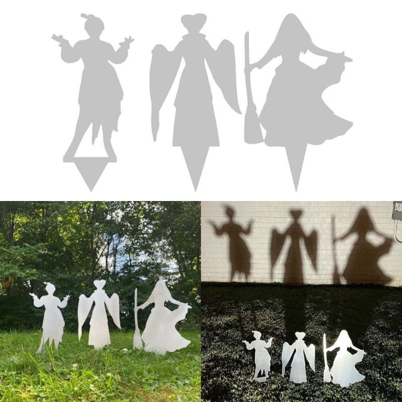 Halloween Theme Witch Outdoor Garden Decorative Stakes Horrifying Party Scene Props Hand Floor Insert for Lawn Ornaments