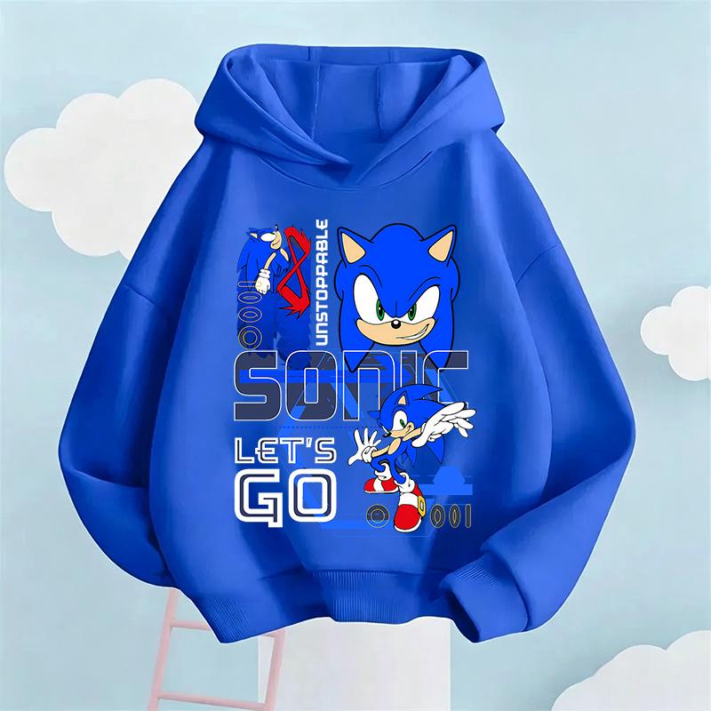 2026 Hoodie Boys Girls Cartoon Kids ShadowSonic Hedgehog Character Pullover Sweatshirt 2026 Long Sleeve Casual Top Children 4-13yrs