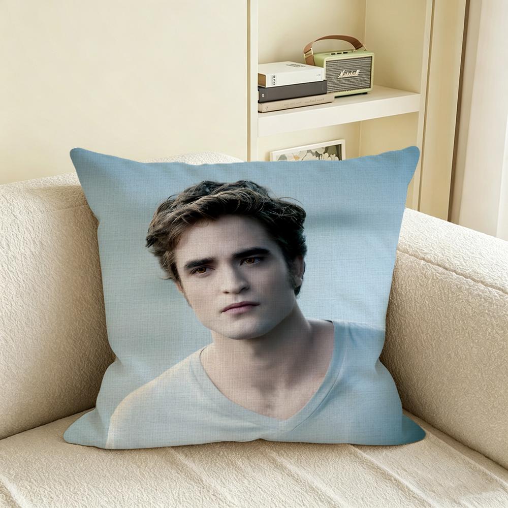 E-Edward Cullen Cushion Cover Natural Linen Pillowcase Set, All-In-One Decor For Sofa, Bedroom & Chair