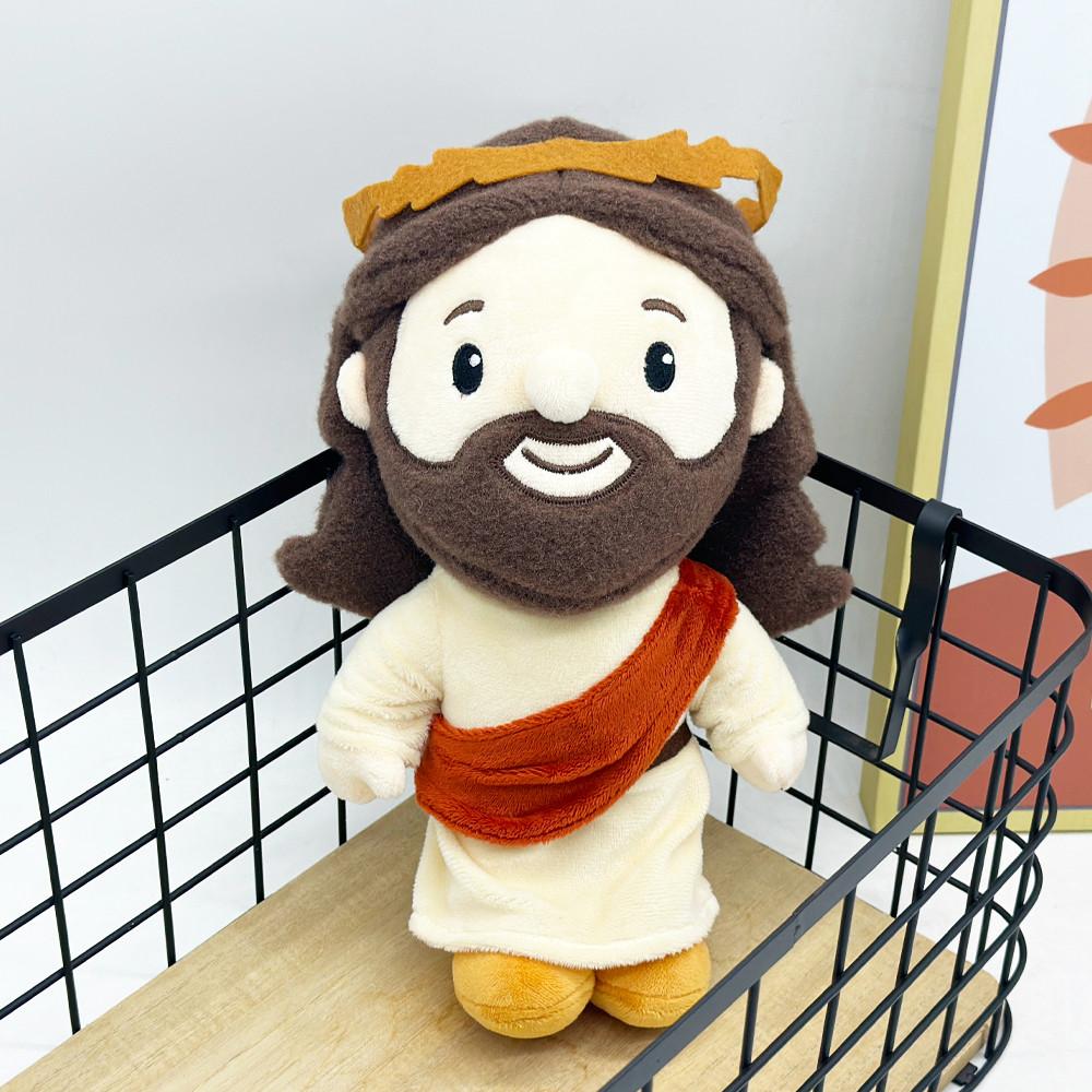 28CM Plush Jesus Plush Doll Toy Simulation Christian Jesus Dolls Stuffed Soft for Christian Faith Gift