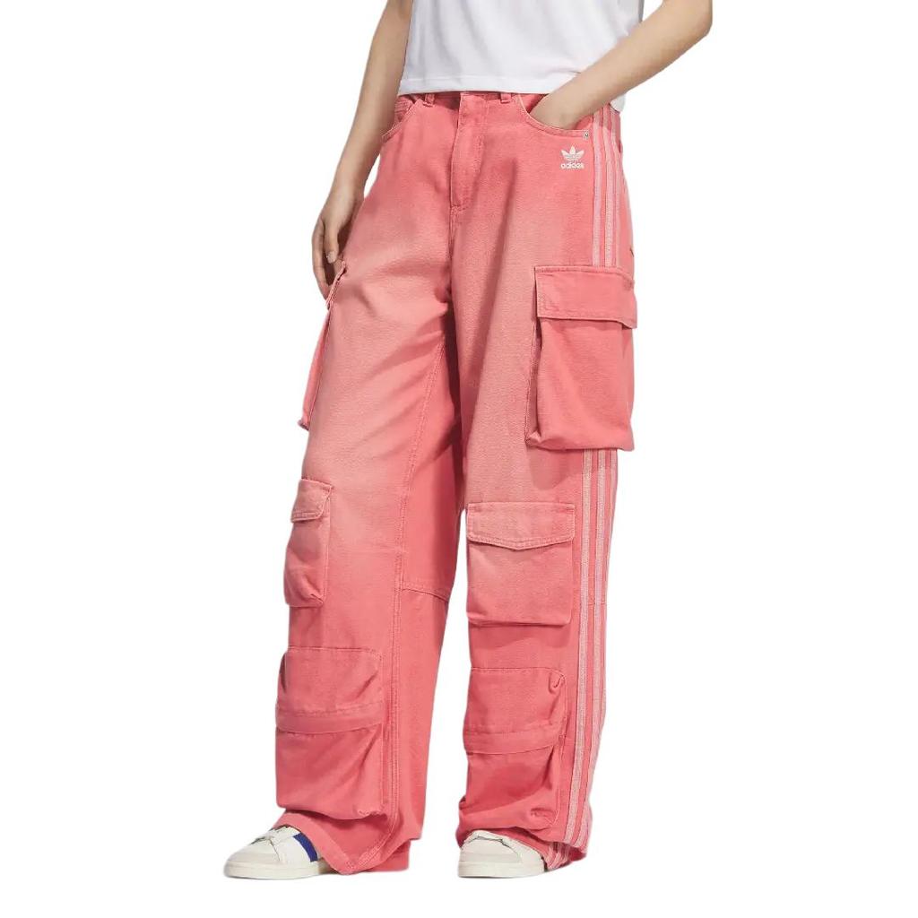 Adidas Originals FW25 Team Multicargo Denim Pant Fashion Versatile Comfortable Loose Fit Multi-Pocket Work Pants Women Pants KC5869