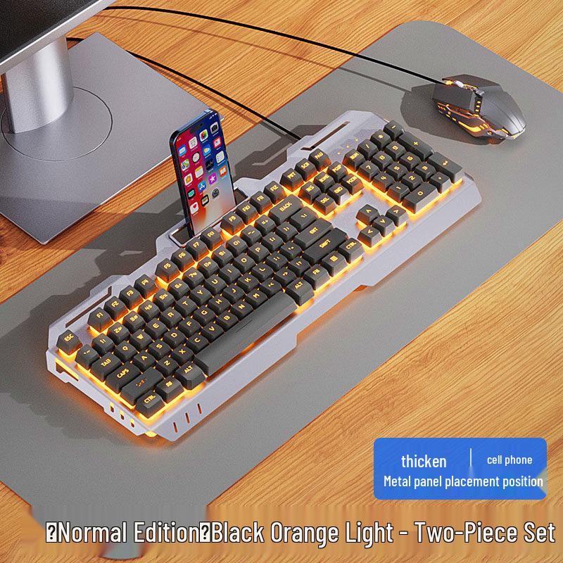 Wired Gaming Keyboard, Mouse & Headset Set - E-sports Mechanical Desktop Peripherals