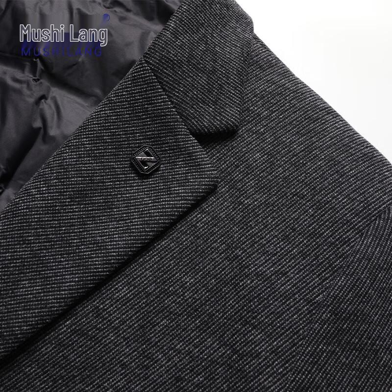 Men's Wool Blend Suit Jacket with Duck Down Liner