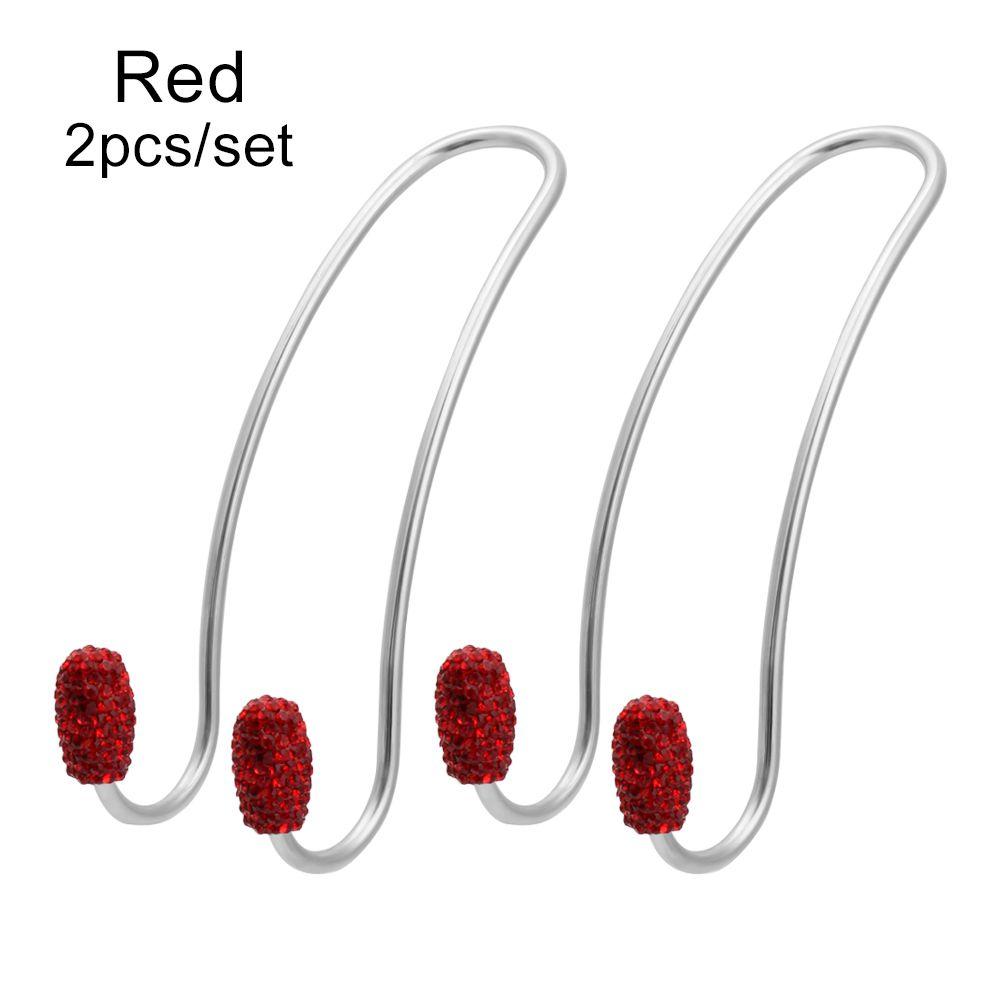 2 Pack Seat Back Organizers Bling Diamond Universal Car Headrest  Bag Hangers Strong Durable Auto Backseat Storage Hooks