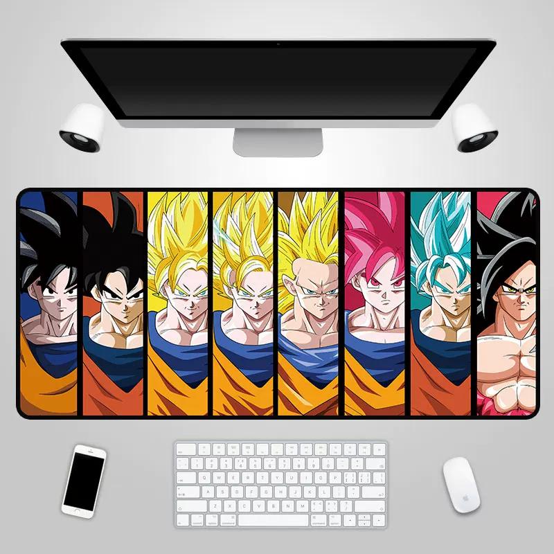 2026 Dragon Ball Leather Mouse Pad Son Goku Printing Pattern Large Size Game Gaming Keyboard Pad Boys Office Animation Non-slip Table Mat
