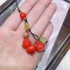 Cinnabar Red Sand Horse Keychain & Phone Strap Zodiac Amulet for Men and Women