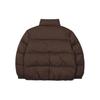 FILA Down Jackets Unisex Dark Brown Stand Collar Moderate Puffer Jacket FE2DJF6102X-DBN