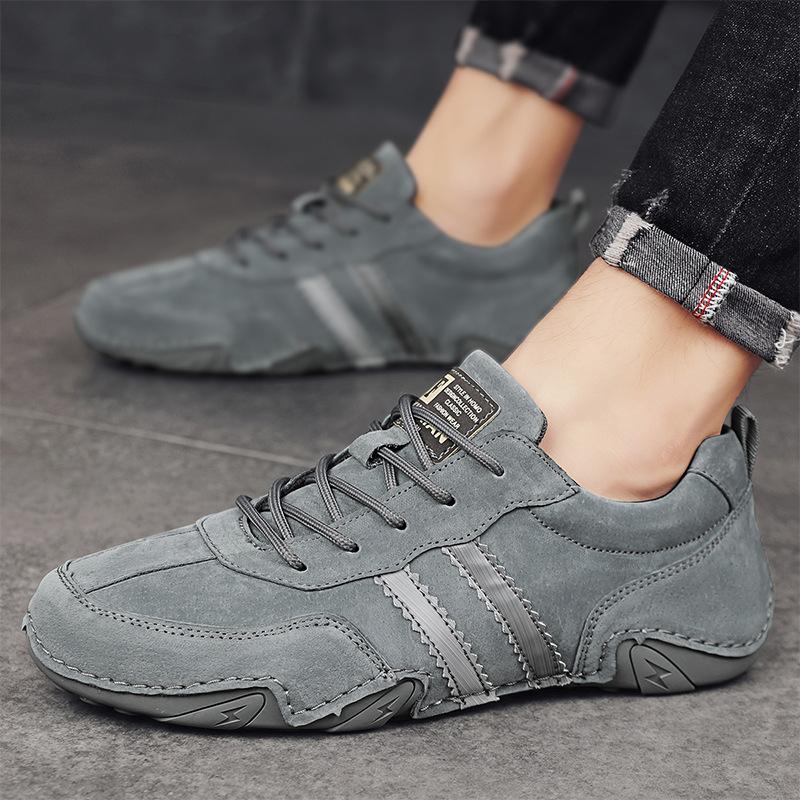 Casual Leather Breathable Men's Lightweight Soybean Shoes British Hundred Men's Leather Shoes Large Size Outdoor Driving Shoes Male