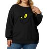 Women's Fashionable Casual Plus-Size Long Sleeve Pullover Printed Sweatshirt