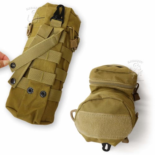 SHENKEL MOLLE Kettle Bag Bottle Pouch for Water Bottles (Black) Camouflage Outdoor