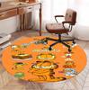 Garfield Pattern Round Rug, Indoor/Outdoor Mat, for Picnic, Gameroom, Bedroom, Office, Living Room, Home Decor Carpet, Birthday Gift
