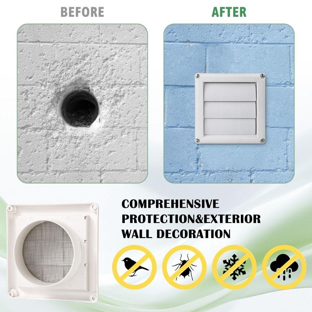 Plastic Material Exhaust Vent Cover Grille Covers Ventilation Grill Air Shutter Vents  For Walls