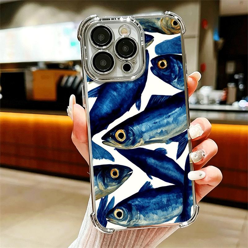 Discounted Salted Fish Plating Phone Case For Iphone 16 17 Pro Max Air 16E 14 15 Plus 12 13 Mini Anti-Fall Airabag Cover
