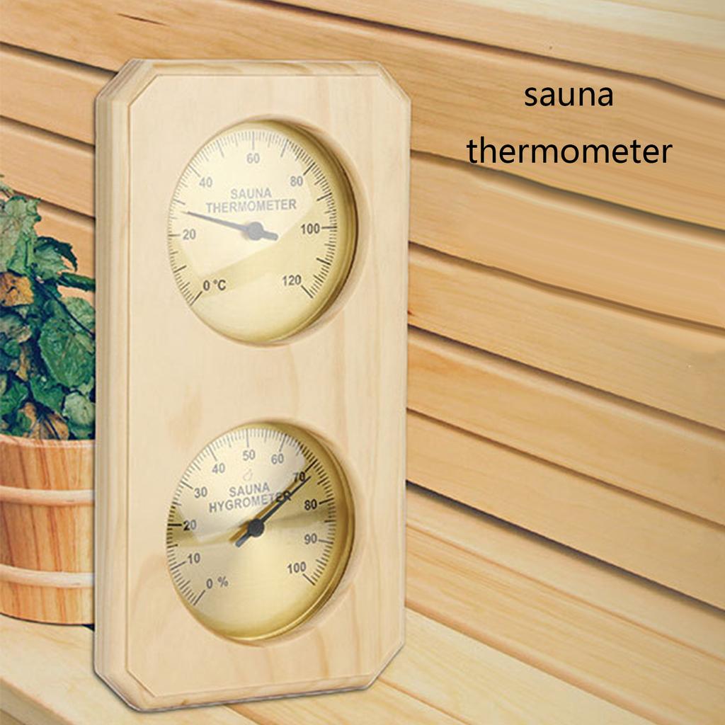 Upgraded 2 In 1 Wooden Sauna Thermometer & Hygrometer Temperature Humidity Meter