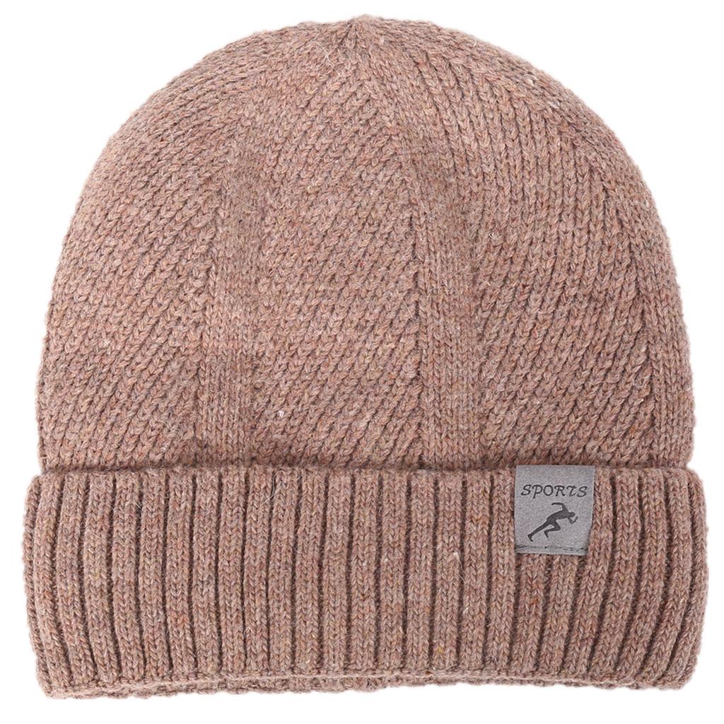 New Autumn and Winter Men's and Women's Cashmere and Velvet Thickened Knitted Wool Warm and Cold Proof Cycling Pullover Hat