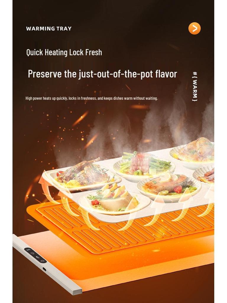 Flexible Silicone Food Warmer: Foldable Heat Preservation Pad for Hot Dishes