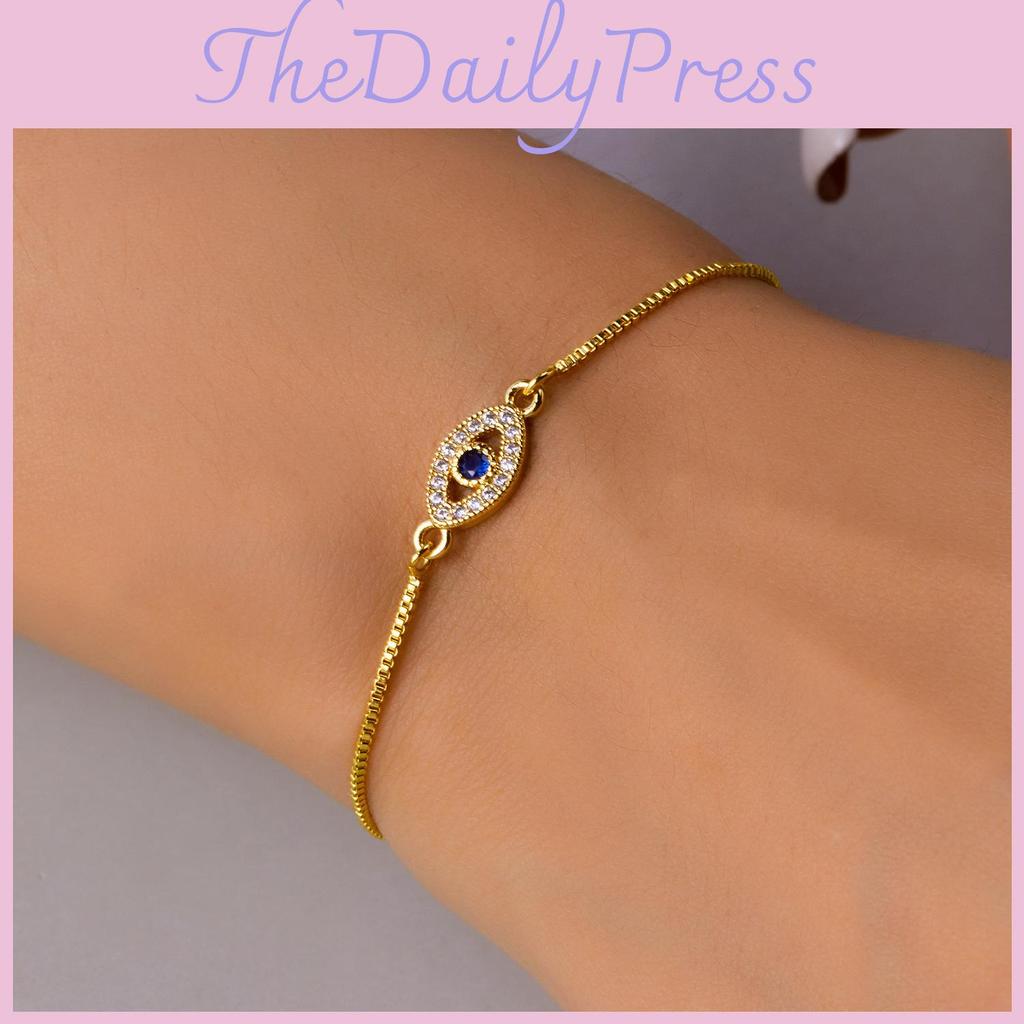 Modisches Zugarmband mit Blaues Auge Design und Strass-Dekor für Männer Frauen Geschenk für den Sommer