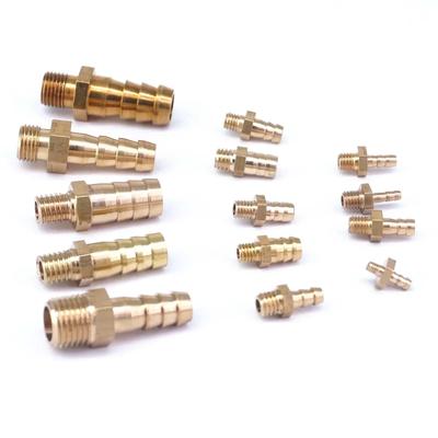 5pcs Fit Hose I/D 2.5mm 3mm 4mm 5mm 6mm 8mm 10mm Barbed X Metric M3 M4 M5 M6 M8 M10 M12 Male Brass Splicer Connectors Fittings