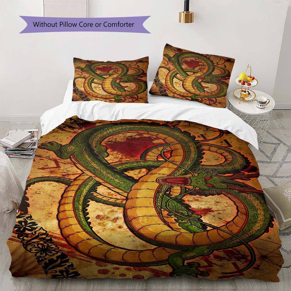 Cartoon Pattern Bedding Quilt Set Quilt Cover Pillowcase Home Decoration Birthday Gift (1 * Duvet Cover + 2 * Pillowcase, Without Core)