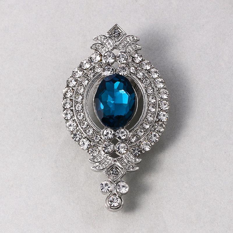 

Перебільшена брошка з кристалами - Велика модна ретро шпилька для пальто та жакетів