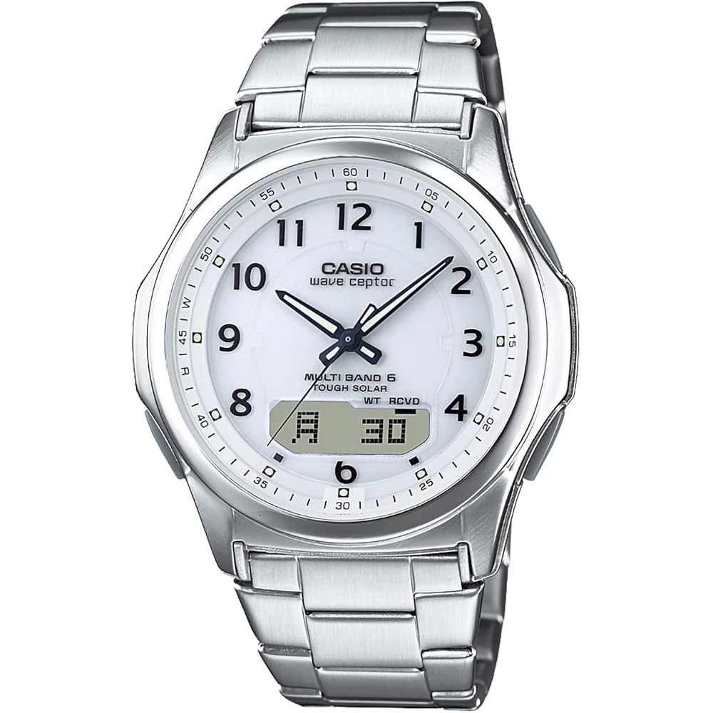 Casio Waveceptor Solar Radio-Controlled Watch WVA-M630D-7AJF Silver Stainless Steel Band