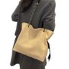 2025 Women's Retro Suede Canvas Large Capacity Tote Chain Shoulder Bag