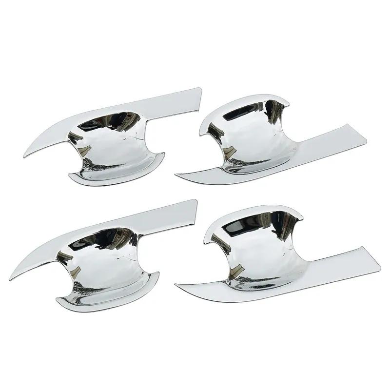 Car Decoration Door Bowl Handle Cover For Toyota Highlander XU70    Carbon Fiber Chrome Silver Cars Accessories