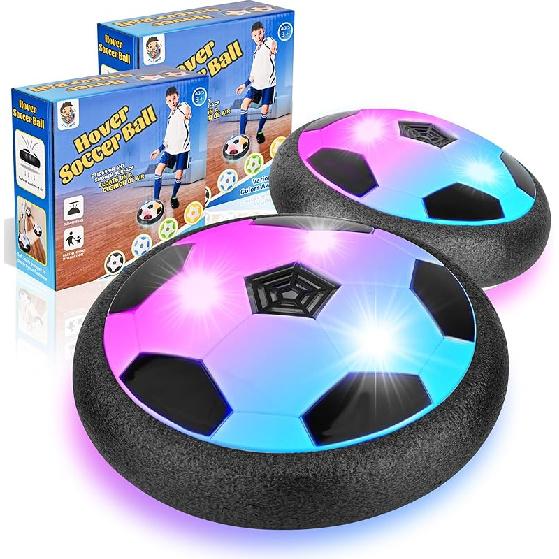 LED Hover Soccer Ball, Air Soccer Indoor Floating with LED Light, Indoor Soccer Game for Young Boys and Girls, Birthday Gifts for Young Kids, Toys