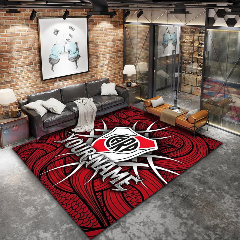 Dragon Crest Custom Name Carpet Rug For Living Room Bedroom Home Sofa Decoration Kids Play Nonslip Floor Mat