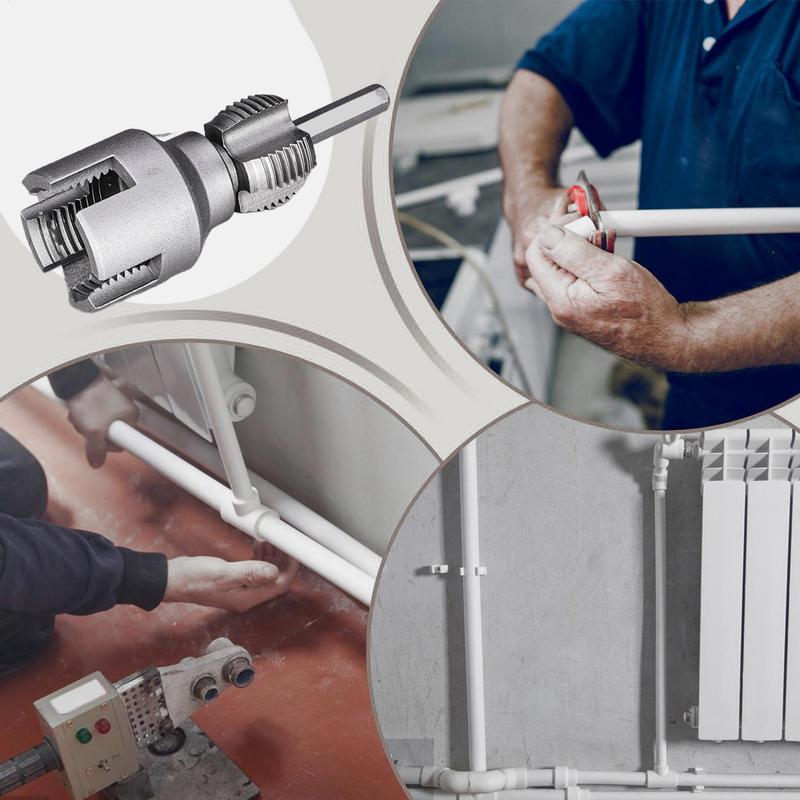 PVC Pipe Threader Kit 4/6 Points Fast Tapping Tool Internal External Thread Opener Portable Plumbing Repair Equipment