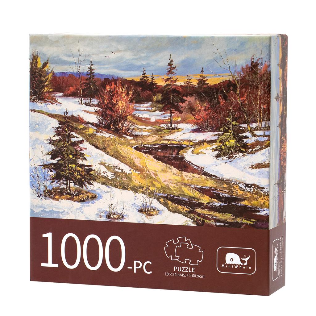 New High-Quality Puzzle 1000 Paper, Landscape City Oil Painting Puzzle 1000 Pieces