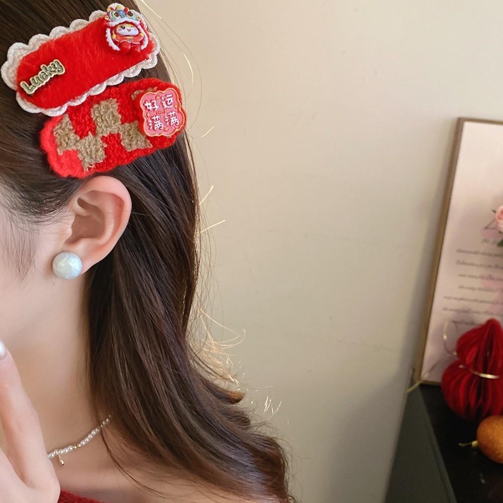 Hair Clip Chinese Yuanbao Horse Hairpin Hanfu New Year Red Hairpin  Horse New Year Gift