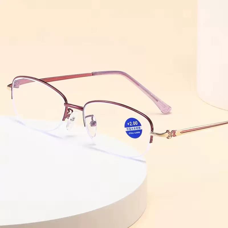 New Half Frame Anti Blue Light Women Presbyopia Glasses With Hanging Silk Fashion Reading Glasses 2237