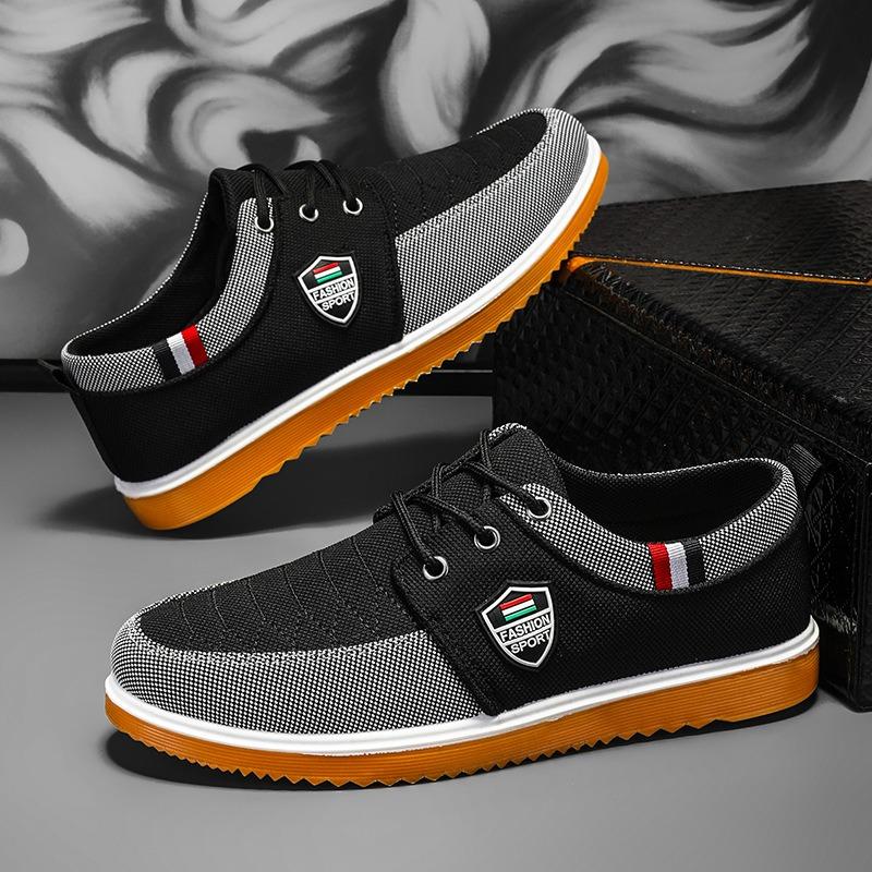 

Тканинні туфлі, Чоловічі туфлі, Універсальні, Робочі туфлі, Повсякденні кеди, На шнурівці, Повсякденні, Полотняні туфлі 43 чорний