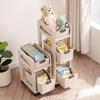 Compact Movable Backpack & Book Storage Trolley with Multi-layer Design for Under-table Use