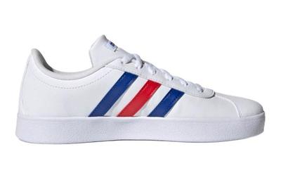 VL COURT 2.0 K Abrasion Resistant Low Top Kids' Skateboarding Shoes White Blue Red Kids' FY7170
