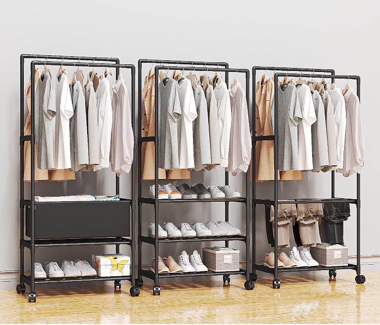 Foldable Multi-functional Clothes, Hat, and Shoe Rack for Bedroom Storage