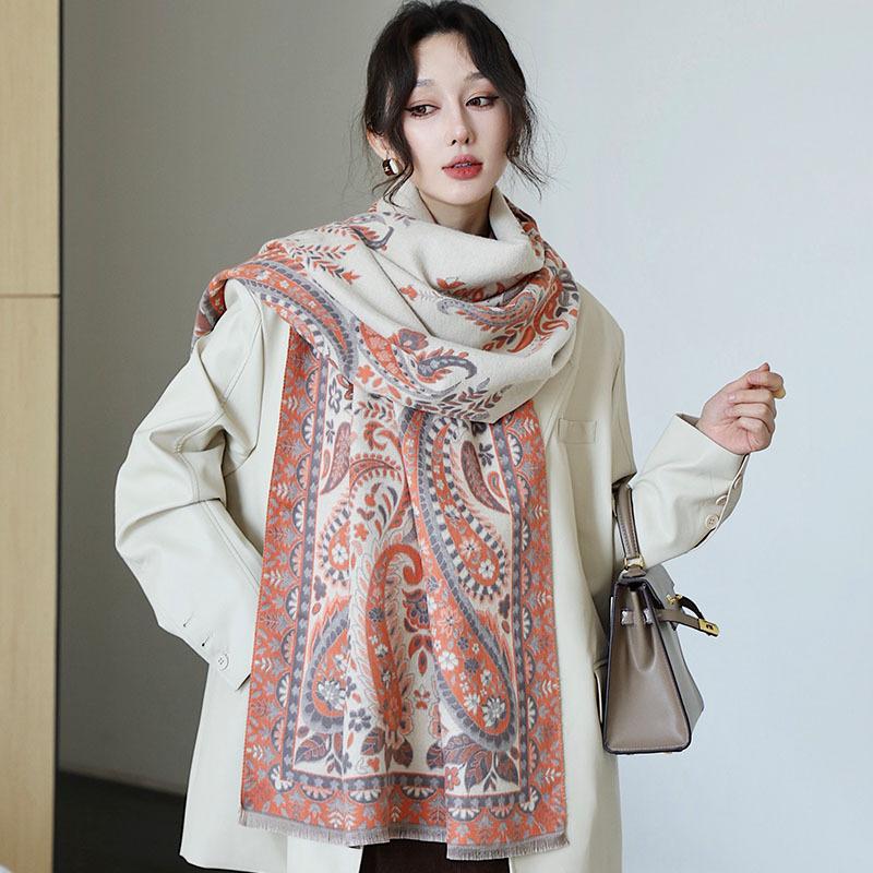 65 * 190 cm Toamnă Și Iarnă Nouă Culoare Solidă Versatil Simplu Imitație Casmir Eșarfă Duble Fețe Eșarfă Călduță Atmosferă Şal