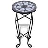 VidaXL Table d'appoint Mosaïque Noir et blanc 41129