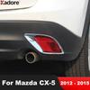 For Mazda CX-5 CX 5 2012 2013 2014 2015 Chrome Car Rear Bumper Fog Light Lamp Cover Trim Tail Foglight Bezel Trims Accessories