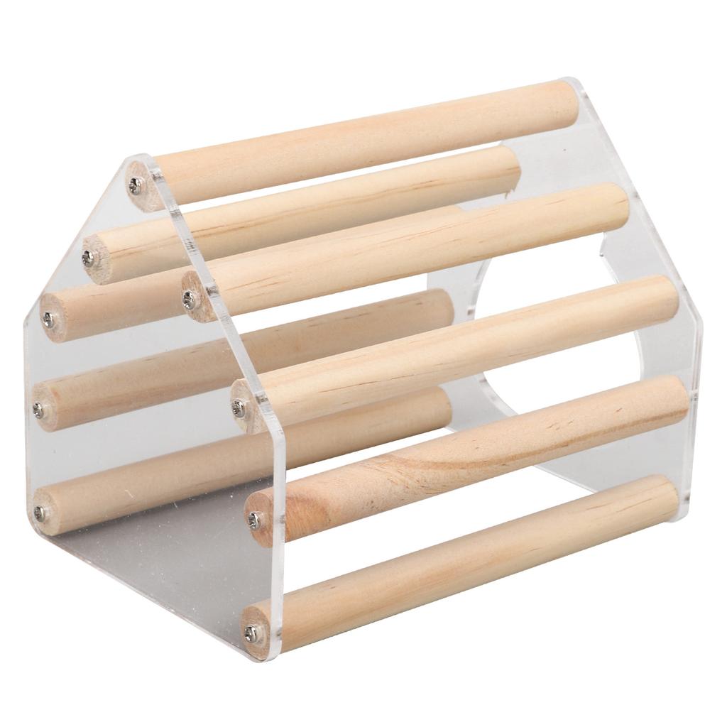 Pet Hamster Wooden House Small Pet Cage Hideout Hut for Hamster Golden Silk BearSmall