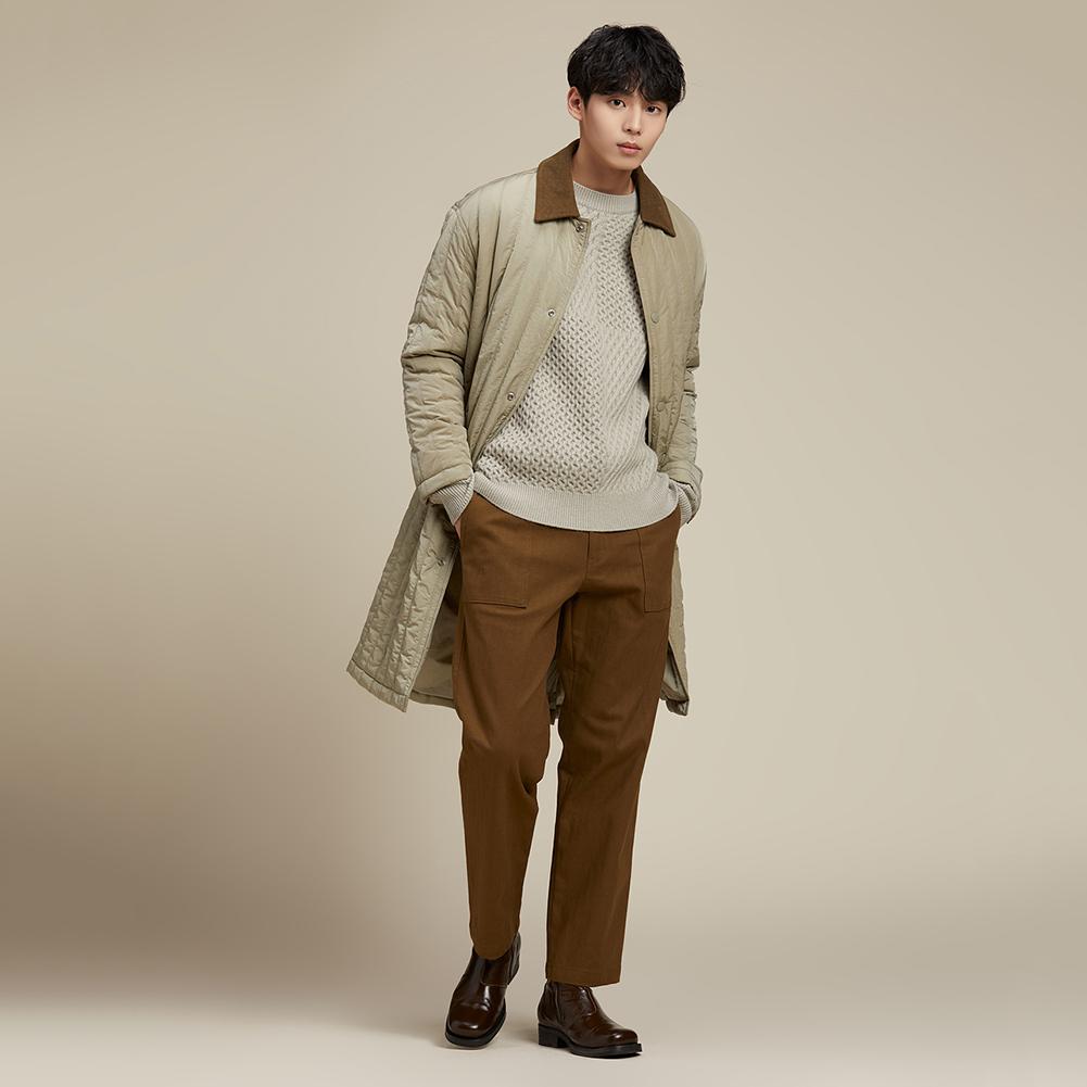 T.I For Men [Plads7] Channel Quilted Long Coat [Extend]_M228Cjp408M