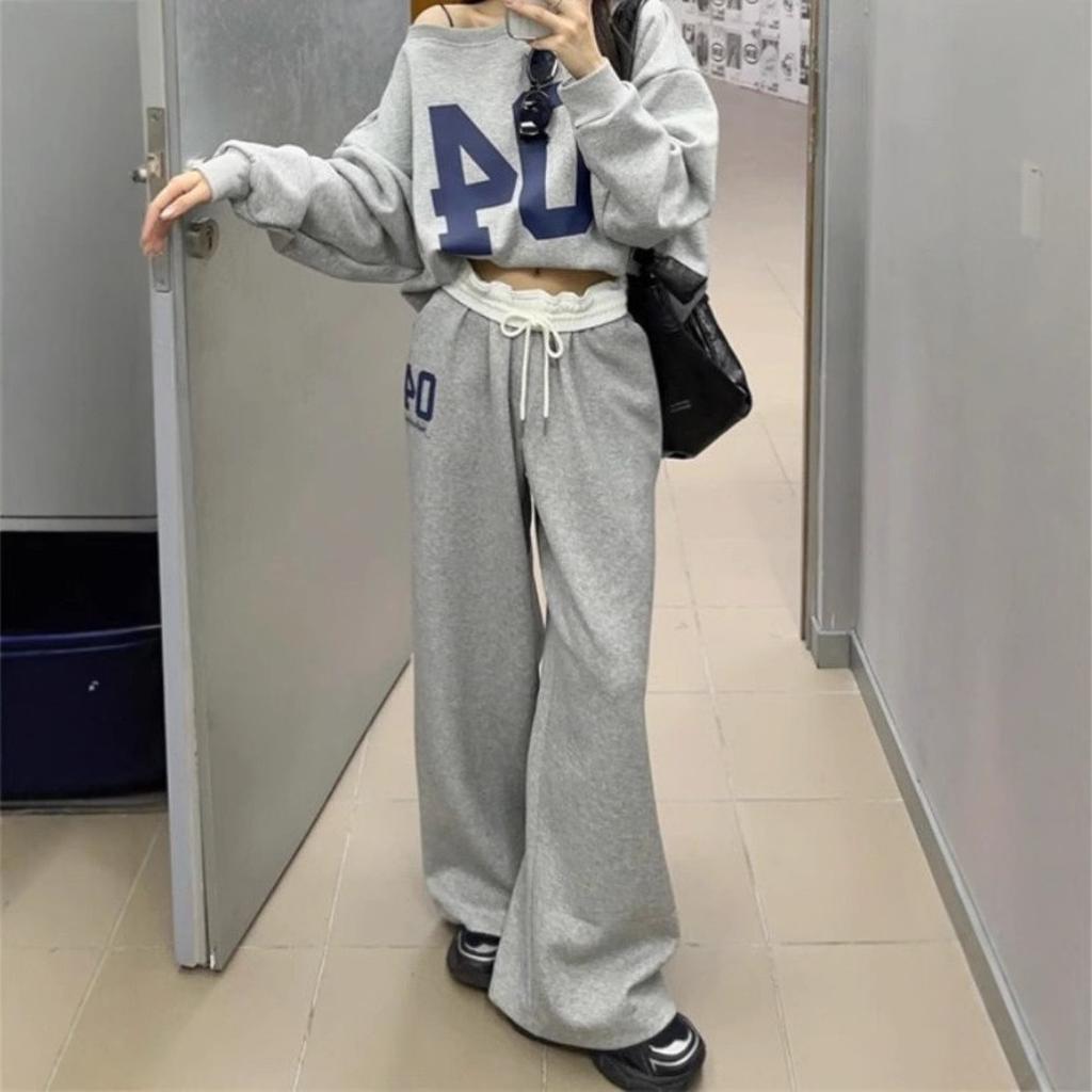 VIONA American Fashion Retro Sports Pants for Women in Spring and Summer High Waisted and Drooping Casual Pants Loose Pants