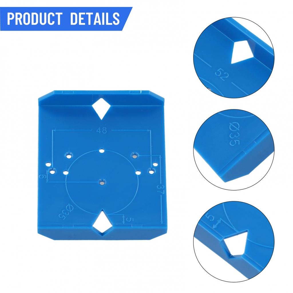 Doors Hinge Drill Guide Hole Locator 1pc 35/40mm ABS
