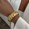 SHIXIN 6 Stile Neue Unregelmäßige Geometrische Federarmreifen für Damen Hip Hop Design Goldfarbe Offener Manschettenarmreif Unisex Herrenschmuck