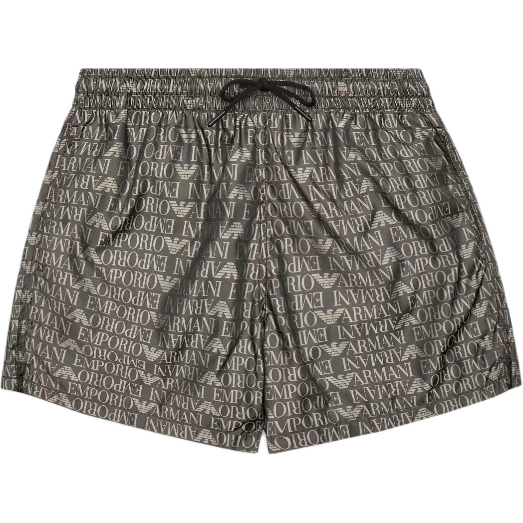 Emporio Armani Логотип Жаккард Шнурок Пляжные шорты Мужские шорты Черный EM000583-AF12352-FC109 M